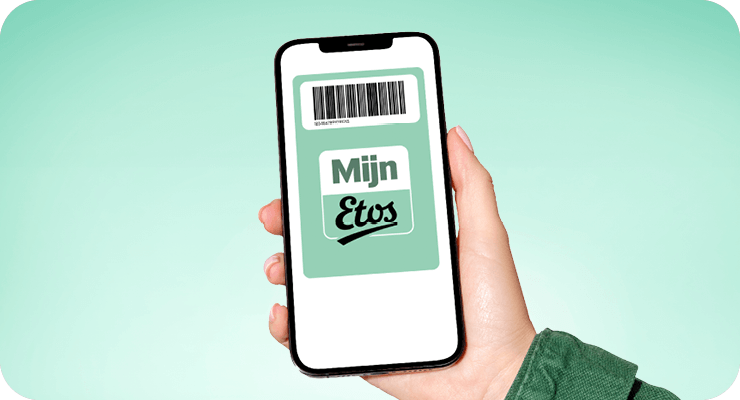 telefoon met mijn etos klantenkaart